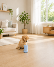 Portable pet paw cleaner for dogs after outdoor walks