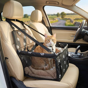 Pet travel car seat with adjustable safety straps