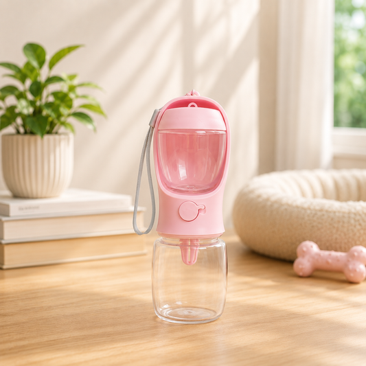 Portable pet water bottle for dogs and cats
