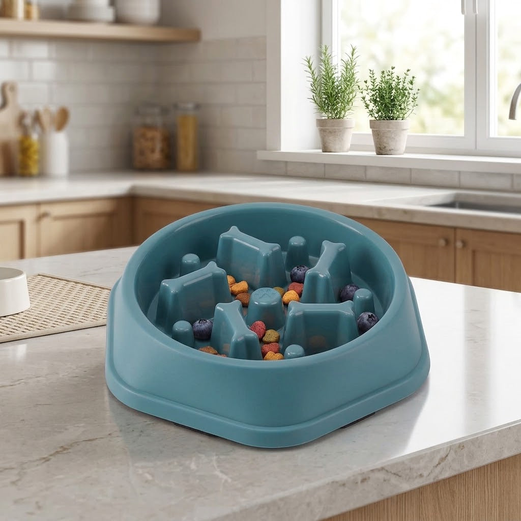 Slow feeder bowl for dogs and cats